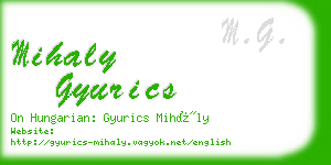 mihaly gyurics business card